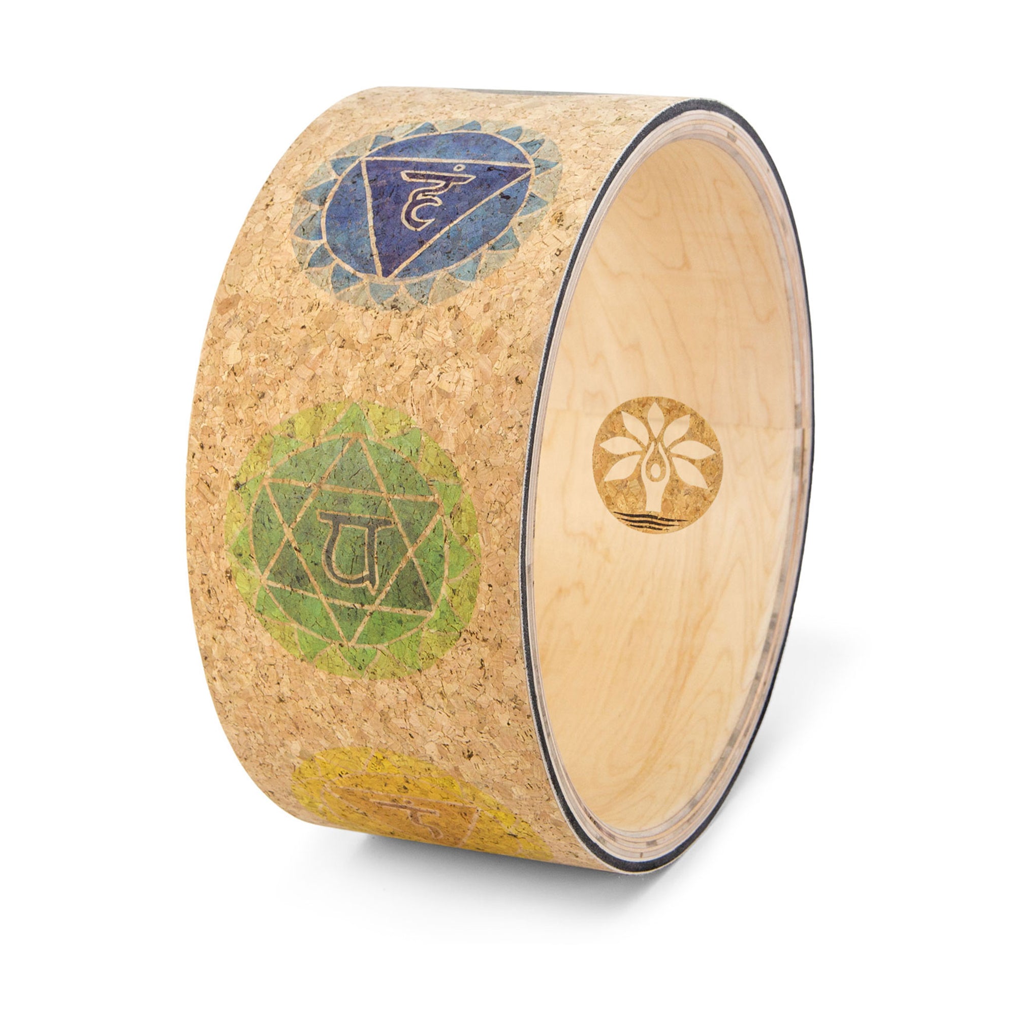 Chakras Cork Yoga Wheel - Yoloha Yoga